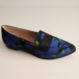 Kelly & Katie Green Blue Floral Comfort Memory Foam Loafer Shoes